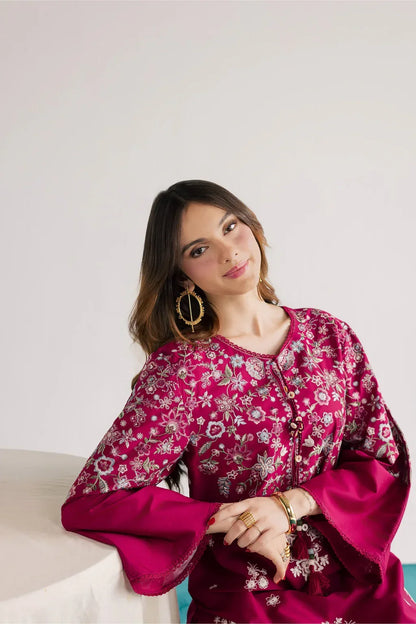 Batik 2-pc Dhanak Embroided Suit|E135