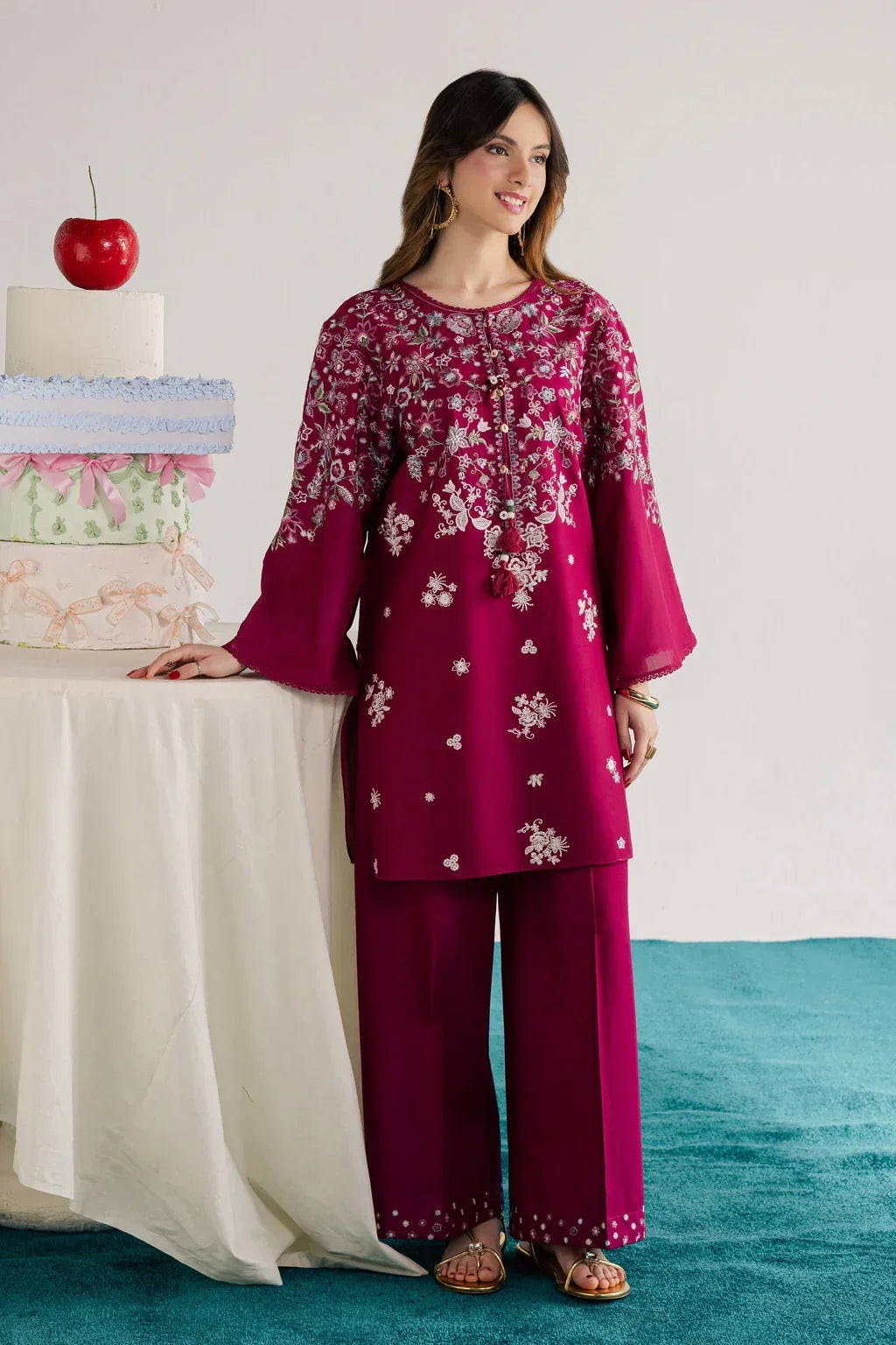 Batik 2-pc Dhanak Embroided Suit|E135